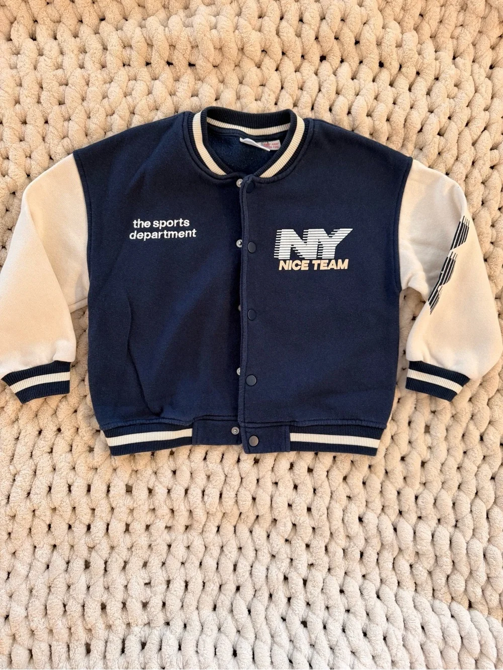 ZARA Kids Varsity Bomber Jacket | Size 6Y / 116 cm | Excellent Condition - Picture 2 of 13